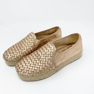 Sam Edelman Platform Espadrille Rose Gold Sz 8.5